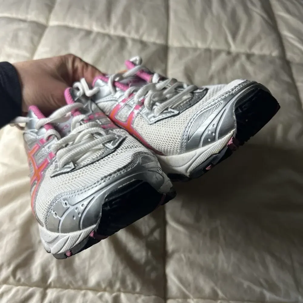 Women Asics Gel Galaxy 4 Size 8 Running Shoes Athletic White Pink